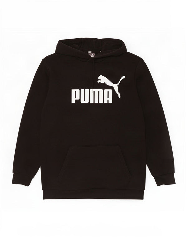 Puma muška majica s kapuljačom srednje veličine, crni pamuk