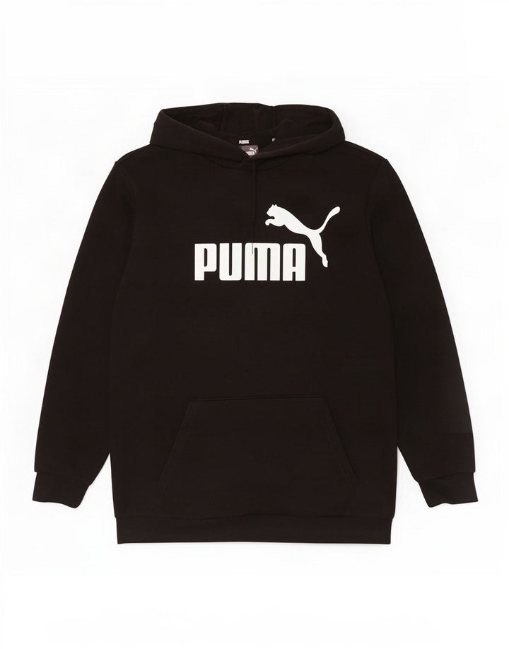 Puma muška majica s kapuljačom srednje veličine, crni pamuk