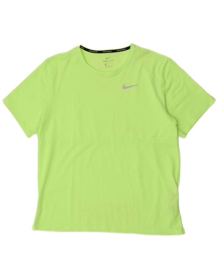 Nike Dri Fit majica kratkih rukava za trčanje, veliki zeleni poliester