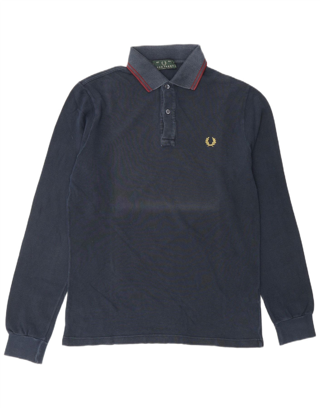 Fred Perry muška polo majica dugih rukava Srednje tamnoplavi pamuk