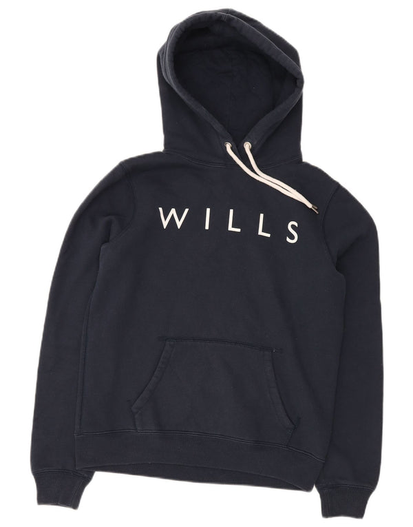 JACK WILLS Ženska jakna s kapuljačom s kapuljačom s grafičkim motivima UK 10 Mala tamnoplava