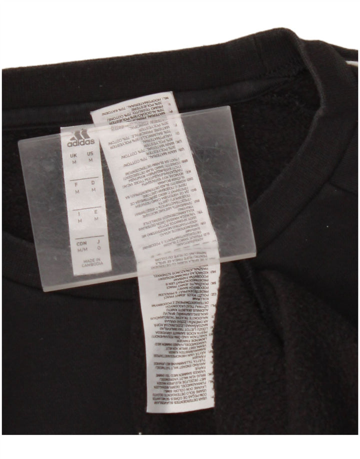 ADIDAS muški džemperi srednji crni pamuk