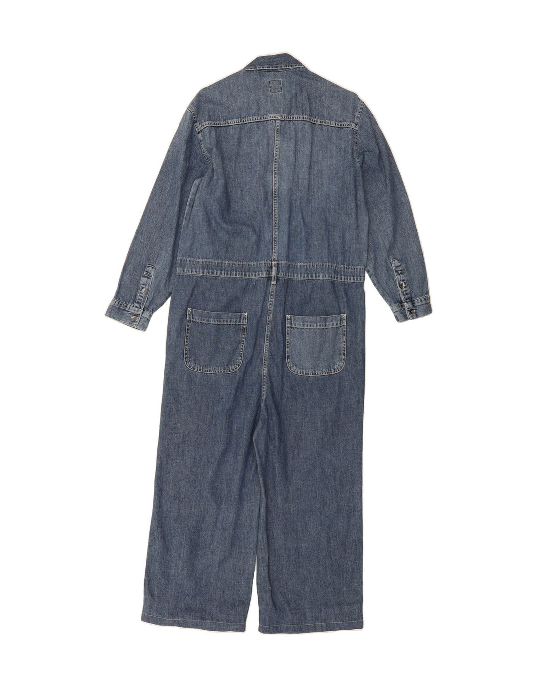 GAP Womens Long Sleeve Denim Jumpsuit US 6 Medium  Blue Vintage Gap and Second-Hand Gap from Messina Hembry 