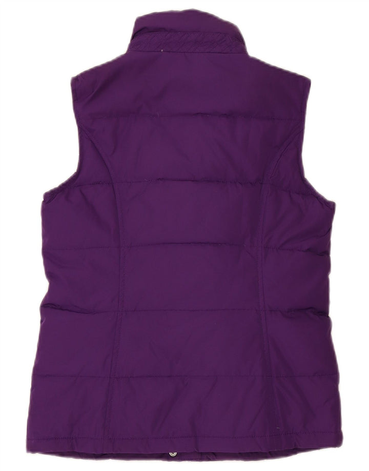 TOMMY HILFIGER Womens Padded Gilet UK 10 Small Purple Polyester