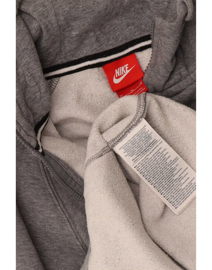 Nike muški pulover s kapuljačom na patentni zatvarač srednje sivi pamuk