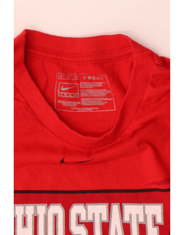 Nike Muška majica kratkih rukava Ohio State Buckeyes Graphic T-Shirt, srednji crveni pamuk