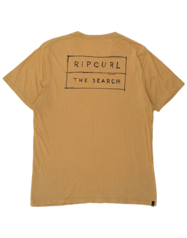 RIP CURL Mens Standard Fit Graphic T-Shirt Top Large Beige