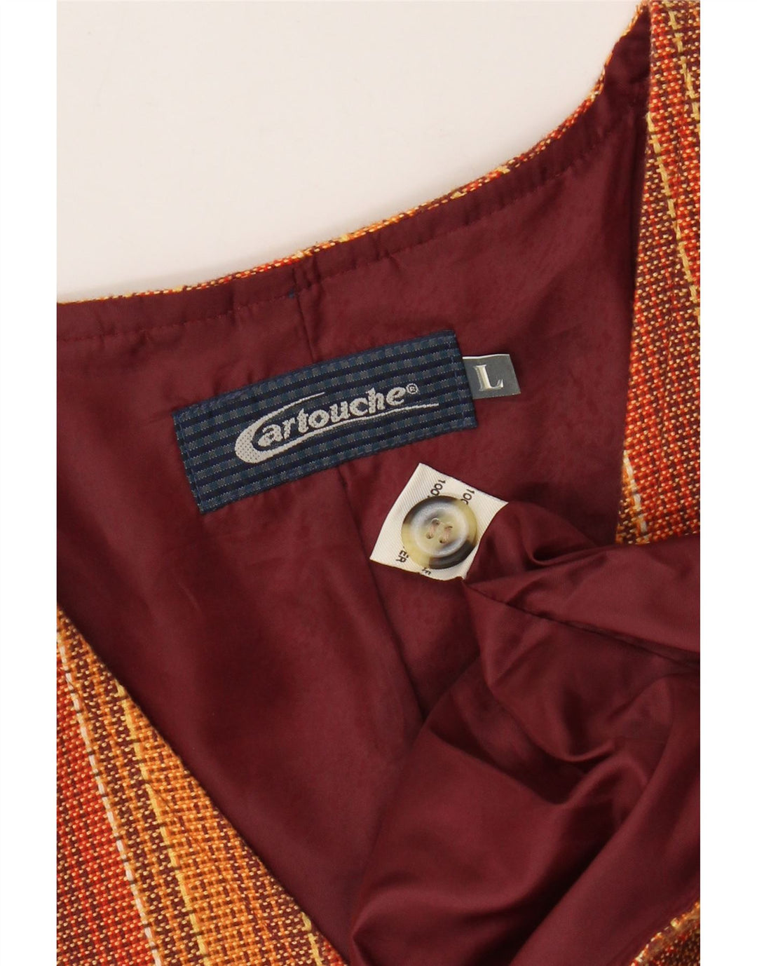 CARTOUCHE Muški vuneni prsluk s velikim narančastim prugama