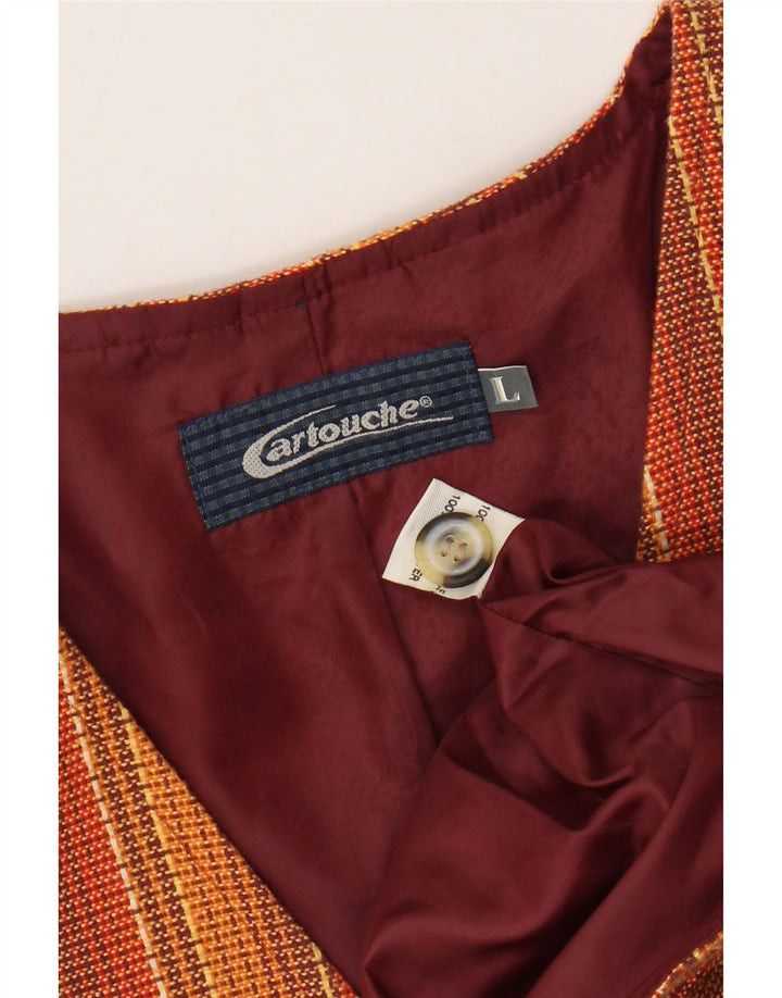 CARTOUCHE Muški vuneni prsluk s velikim narančastim prugama