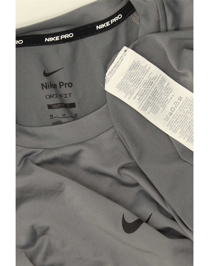 Nike Muška pripijena majica kratkih rukava Srednje sivi poliester