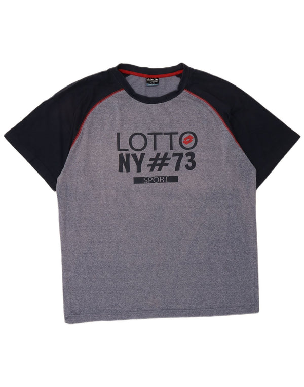 Lotto muška majica kratkih rukava s grafičkim motivima XL plavi pamuk