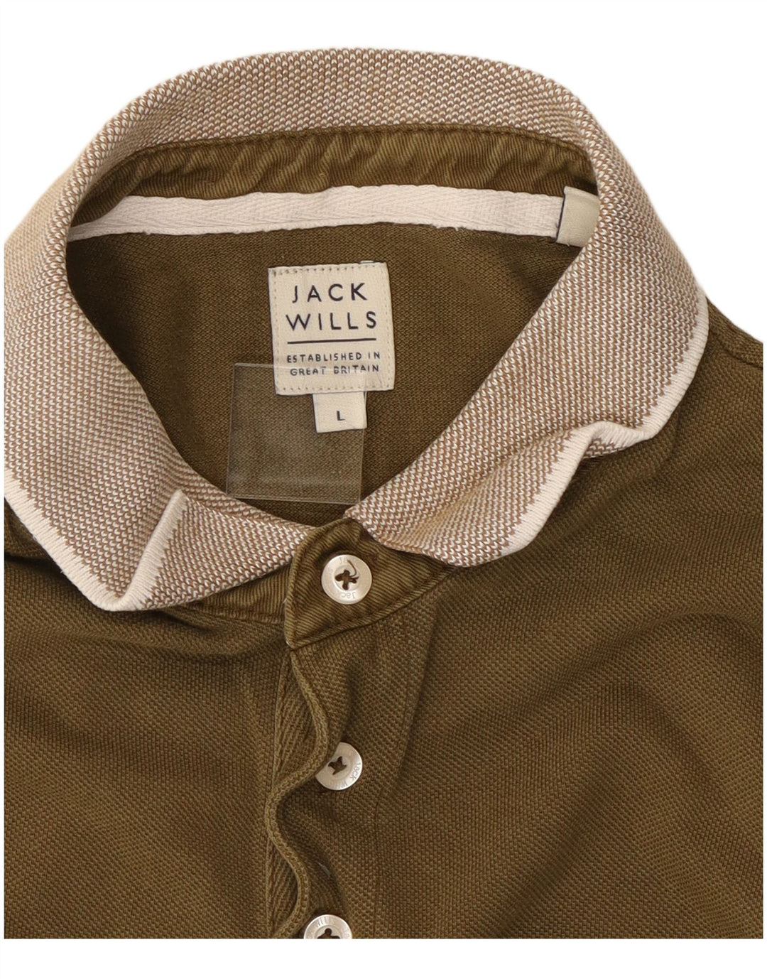 JACK WILLS Muška polo majica, veliki kaki pamuk