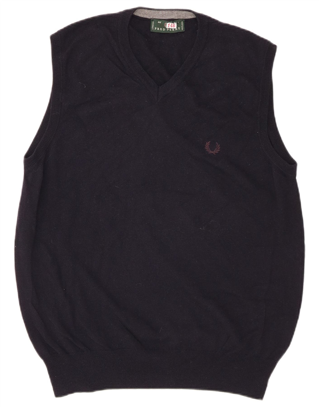 Fred Perry muški prsluk bez rukava velika tamnoplava vuna