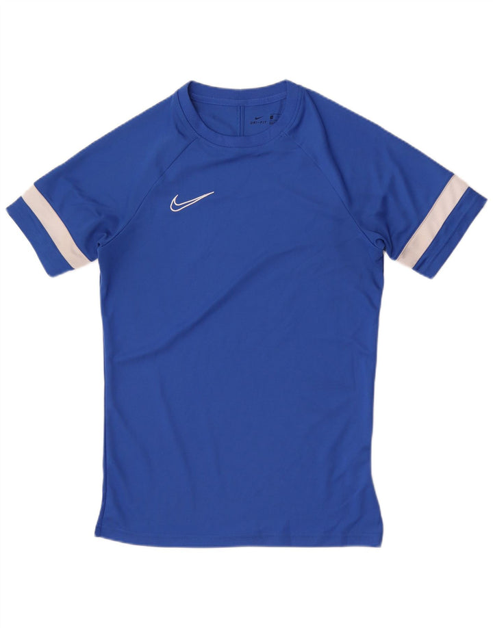 NIKE muška Dri Fit majica kratkih rukava, mala plava poliesterska boja