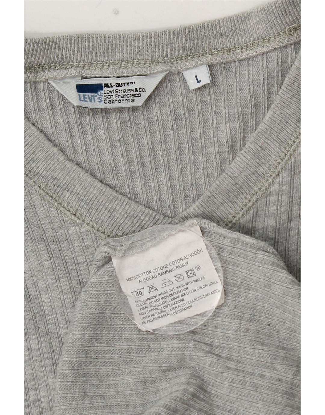 LEVI'S muška majica dugih rukava, veliki sivi pamuk