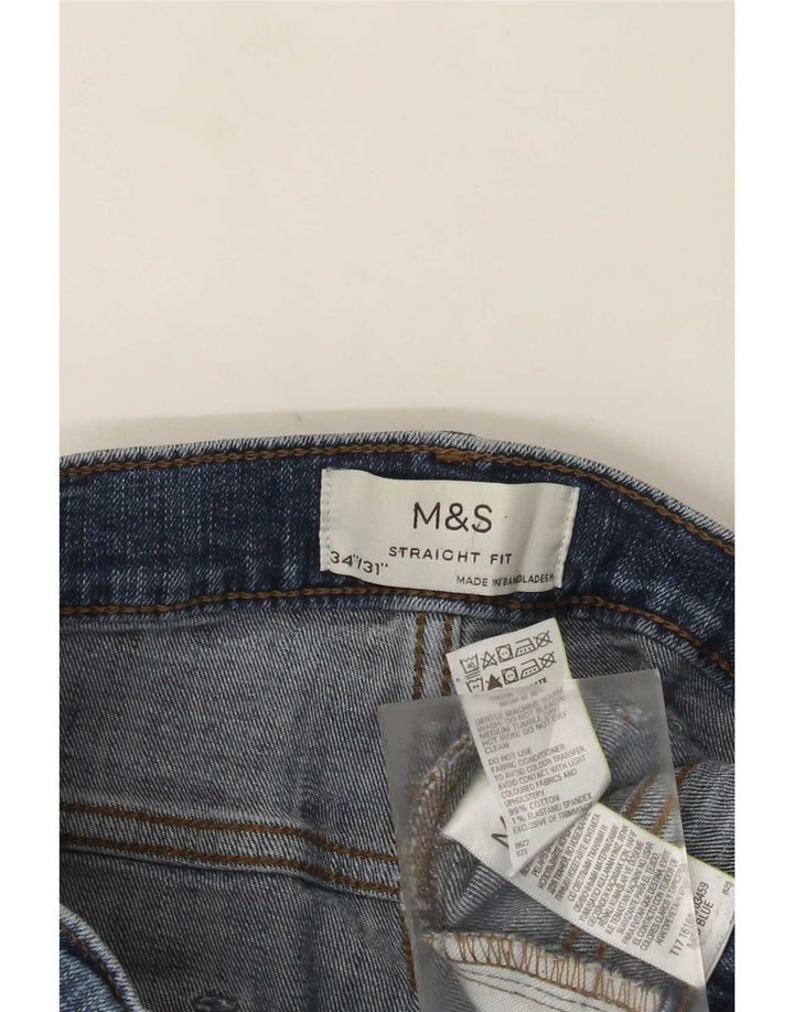 Marks & Spencer muške ravne traperice W34 L31 plavi pamuk