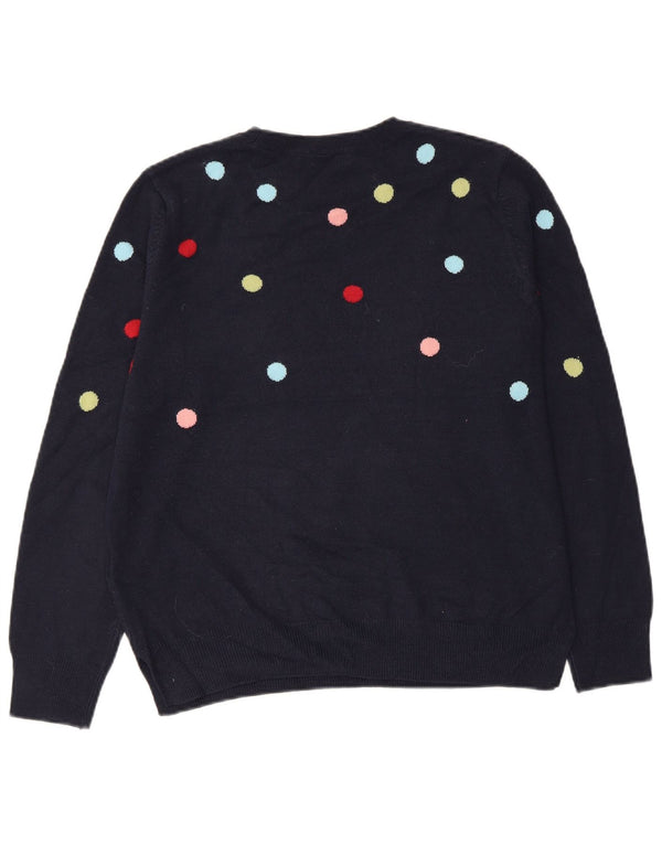 MARKS & SPENCER Ženski džemper s okruglim izrezom UK 14 srednje tamnoplava