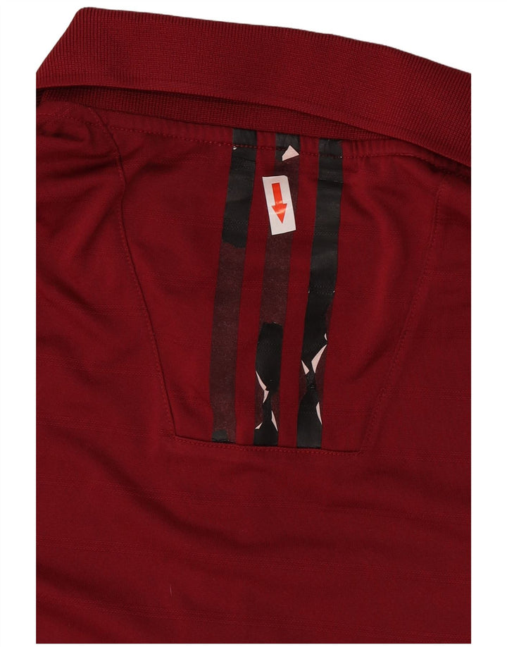 Adidas muška polo majica Climalite, veliki bordo prugasti poliester