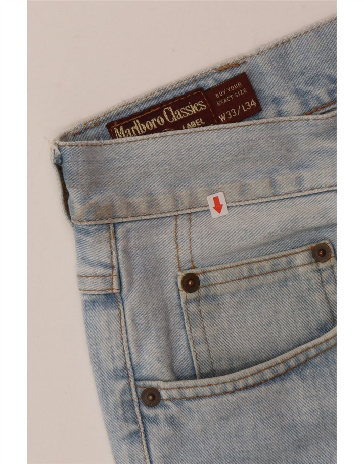 Marlboro Classics Mens Straight Jeans W33 L34 Plavi pamuk
