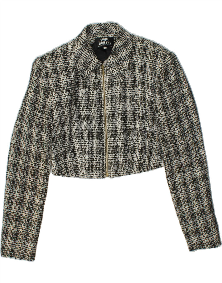 ROMAN'S Womens Crazy Pattern 2 Piece Set UK 8 Small W26  Grey Check Vintage Roman's and Second-Hand Roman's from Messina Hembry 
