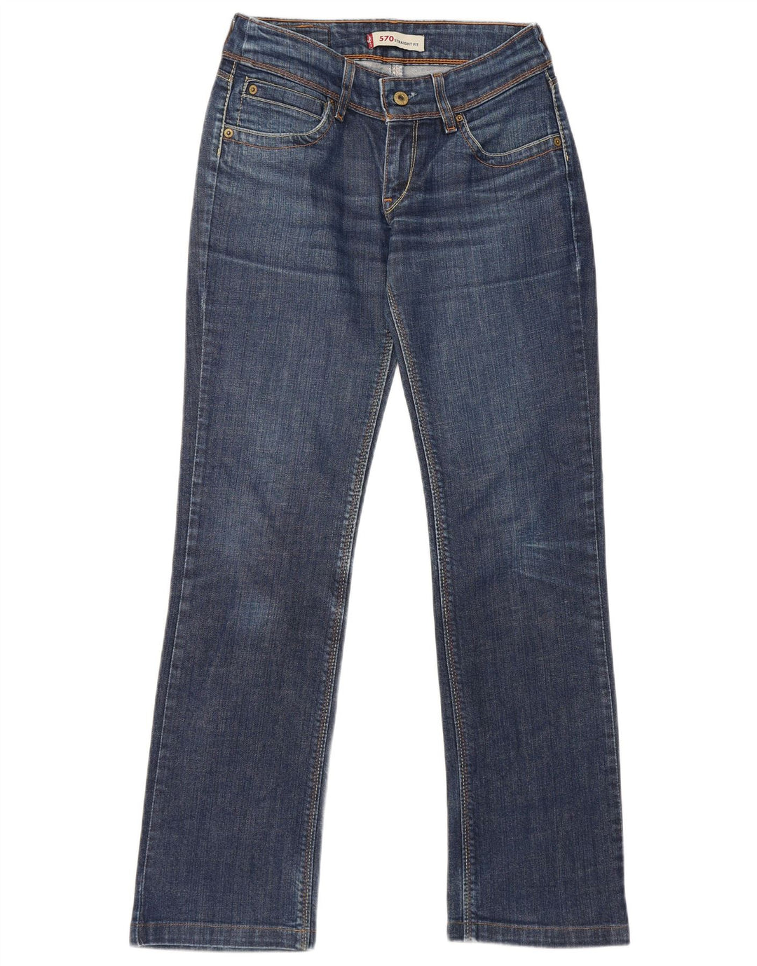 Levi's ženske ravne traperice 570 W29 L30 plavi pamuk