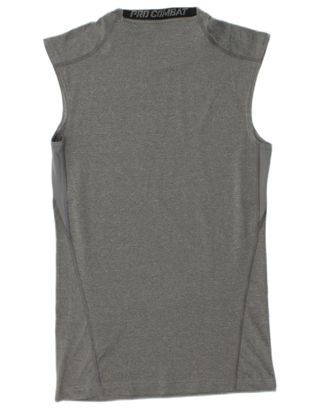 NIKE Womens Dri Fit Vest Top UK 12 Medium Grey Polyester