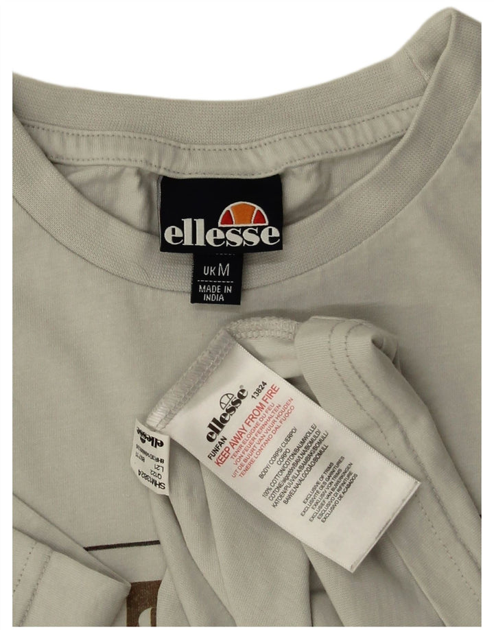 ELLESSE Muška majica kratkih rukava s grafičkim motivima, srednje sivi pamuk