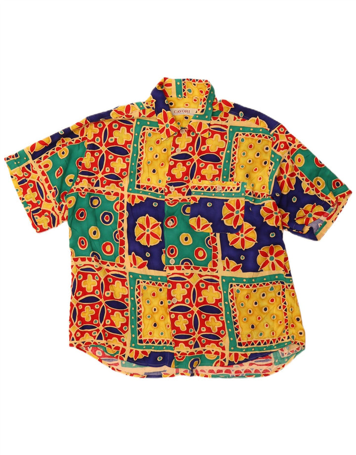 Cavori muška košulja kratkih rukava, veličina 43/44 XL, šareni patchwork