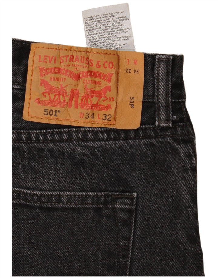 Levi's muške 501 ravne traperice W34 L32 crne