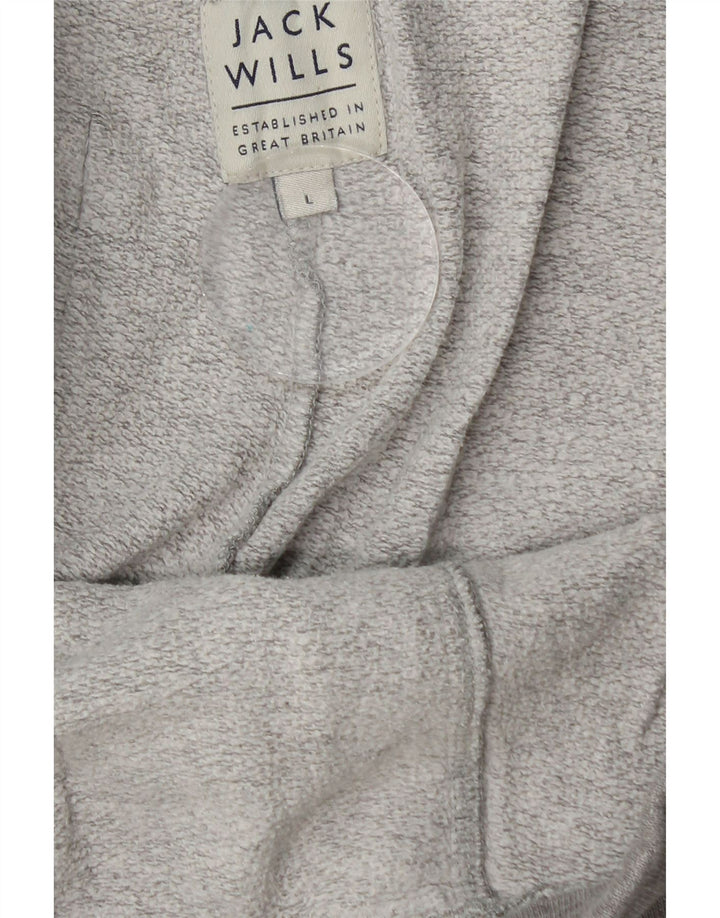 Jack Wills, velike, sive pamučne trenirke s grafičkim motivima