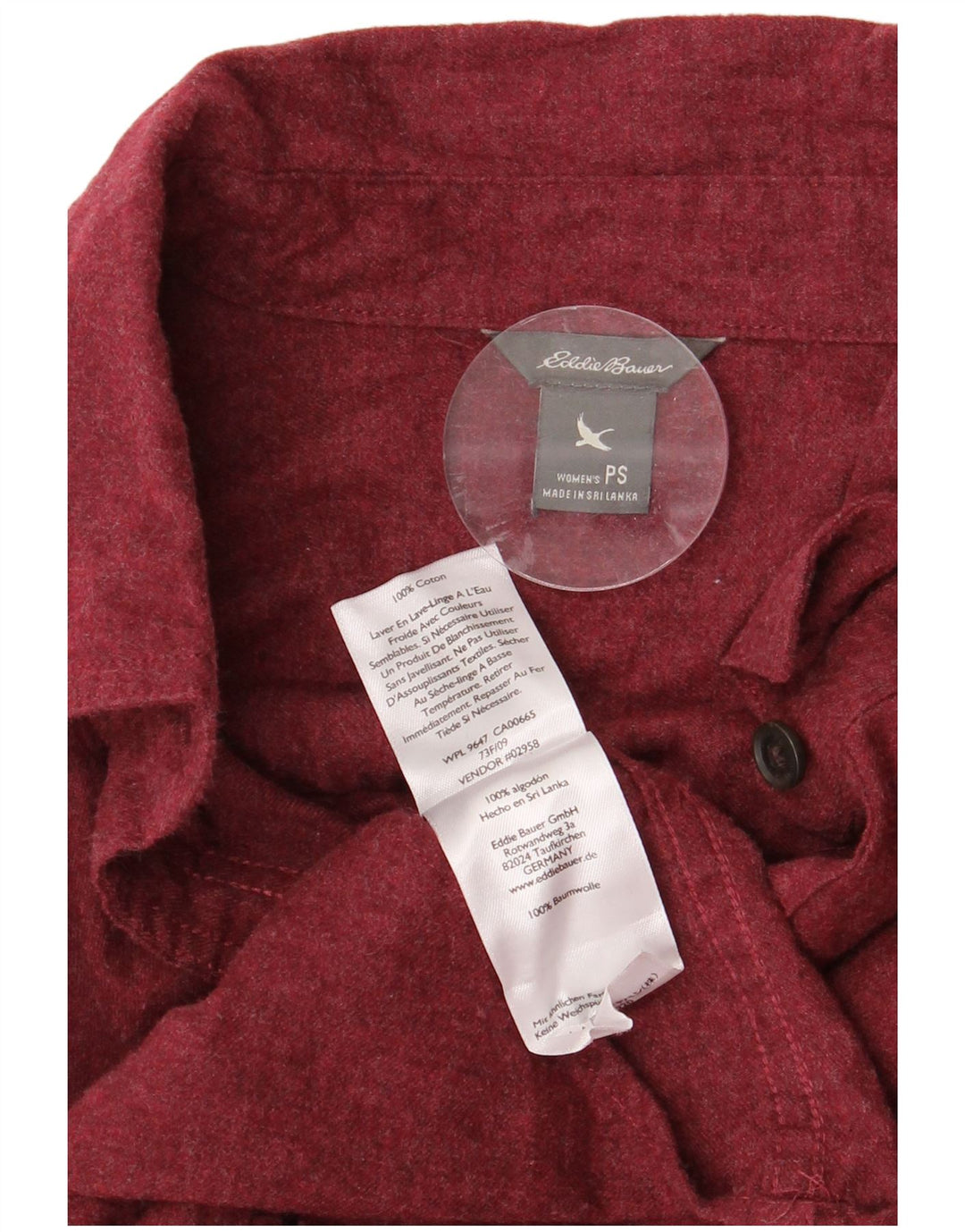 EDDIE BAUER Ženska prevelika košulja UK 10 Mala kestenjasta pamuk