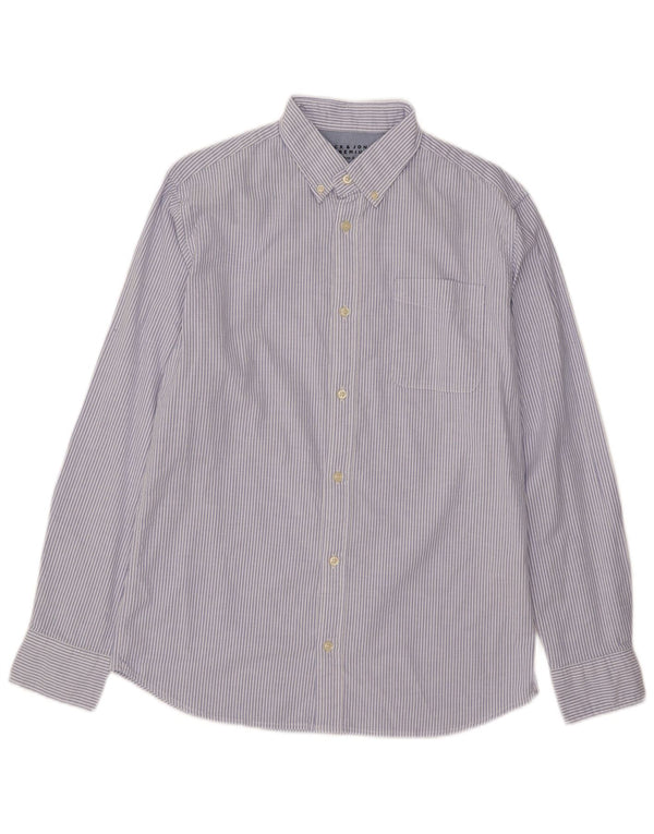Jack & Jones muška Oxford košulja srednje plave pamučne pruge