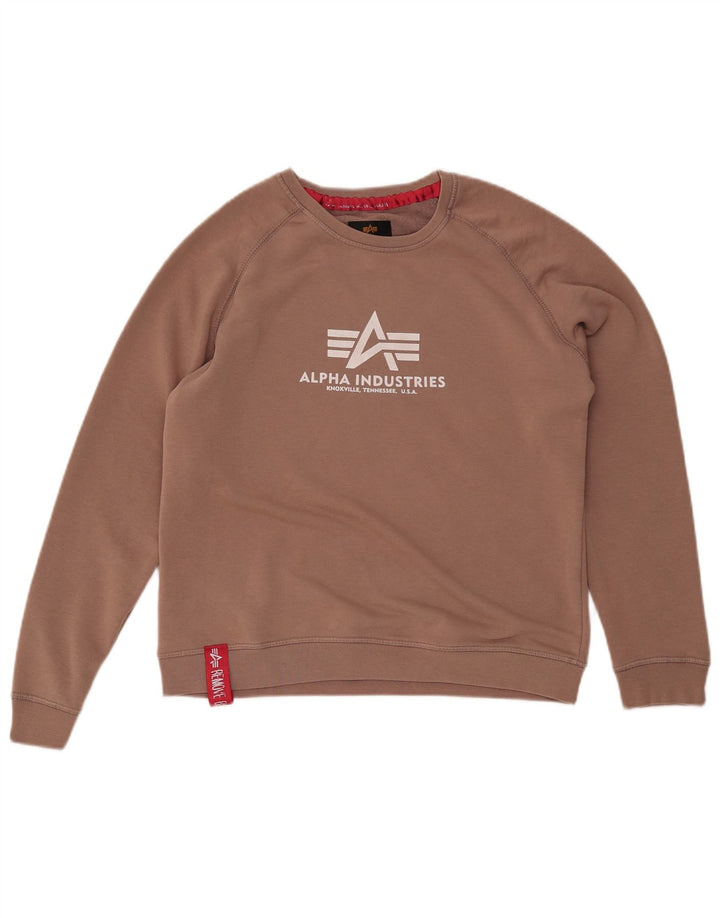 ALPHA INDUSTRIES Ženski džemper s grafičkim motivima UK 14 Srednje smeđa