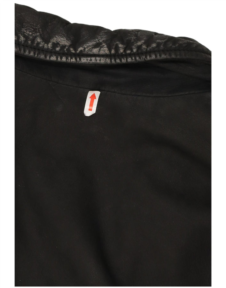 Vintage muška kožna jakna UK 42 XL crna koža