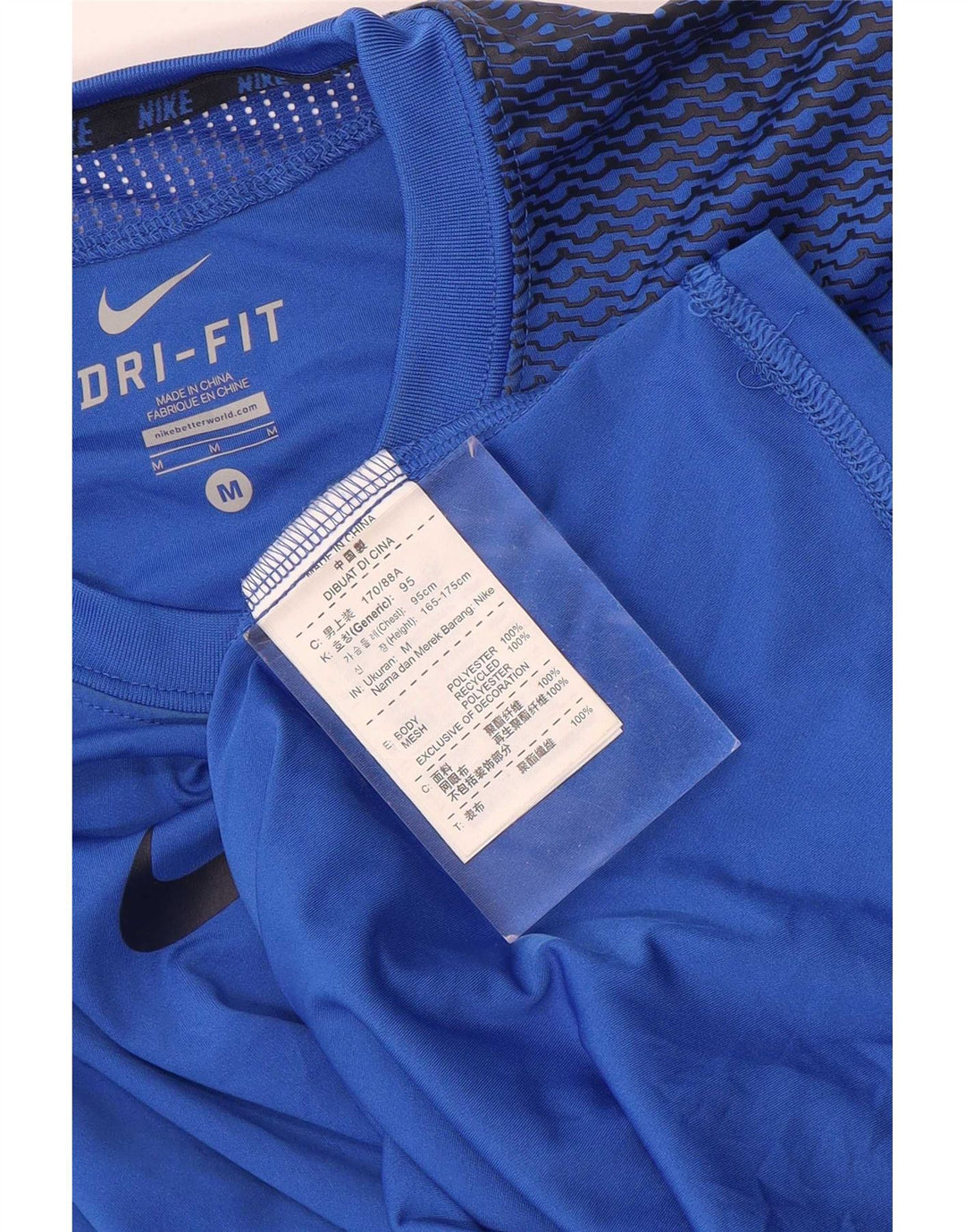 Nike Dri Fit Graphic T-Shirt Top srednje plavi poliester