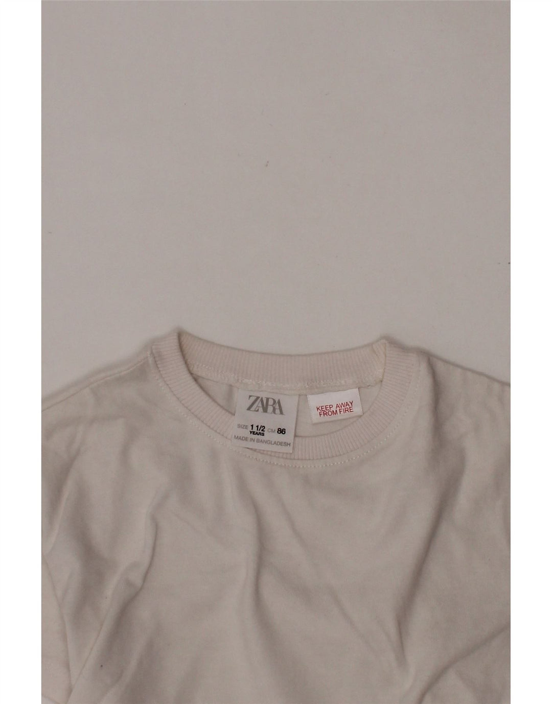 ZARA majica kratkih rukava za djevojčice 18-24 mjeseca bijela