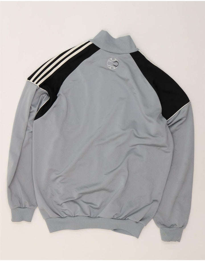 Adidas muška trenirka gornja jakna IT 44/46 veliki sivi poliester u boji