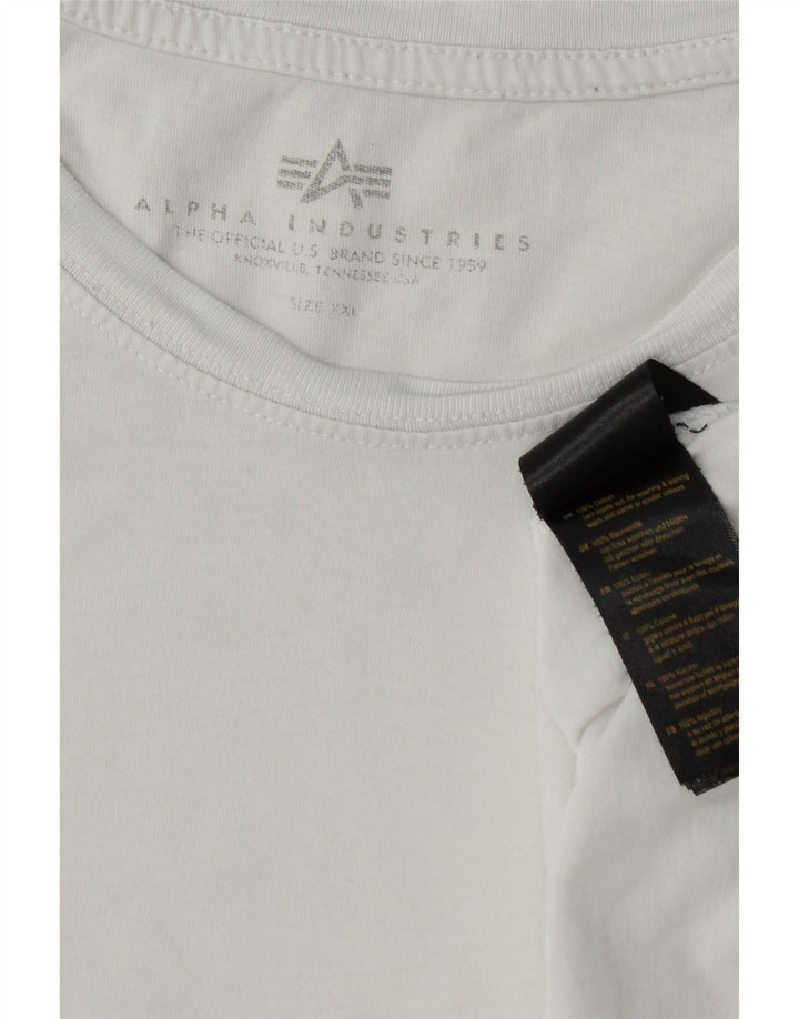 Alpha Industries Muška majica kratkih rukava 2XL bijeli pamuk