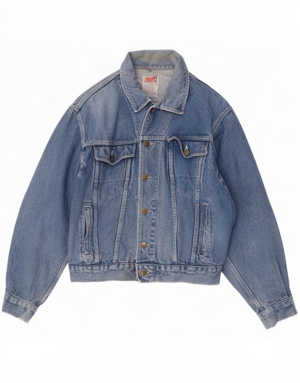 Enrico Coveri Ženska Graphic Denim jakna UK 14 Large Blue