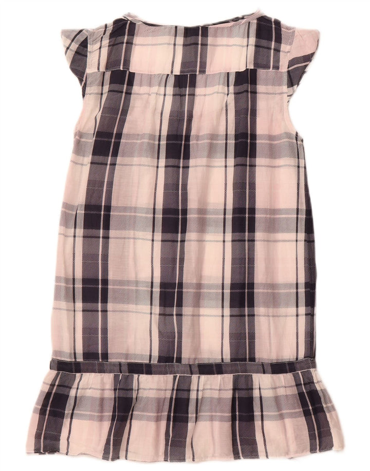 WOOLRICH Ženska tunika bluza Top UK 6 XS bijeli karirani pamuk