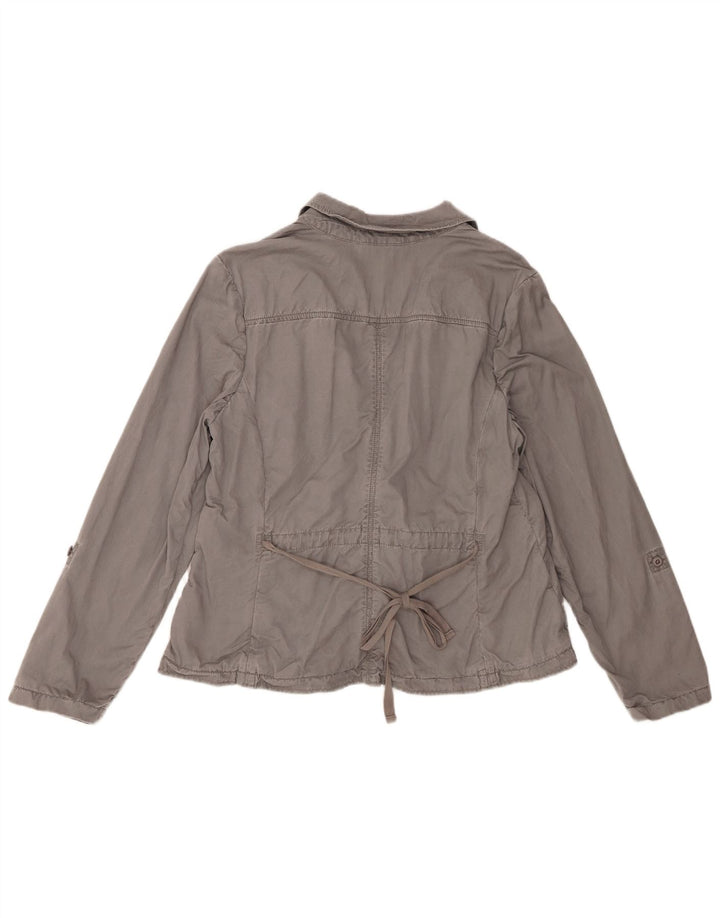 Eddie Bauer ženski sako sa 2 gumba UK 18 XL sivi pamuk