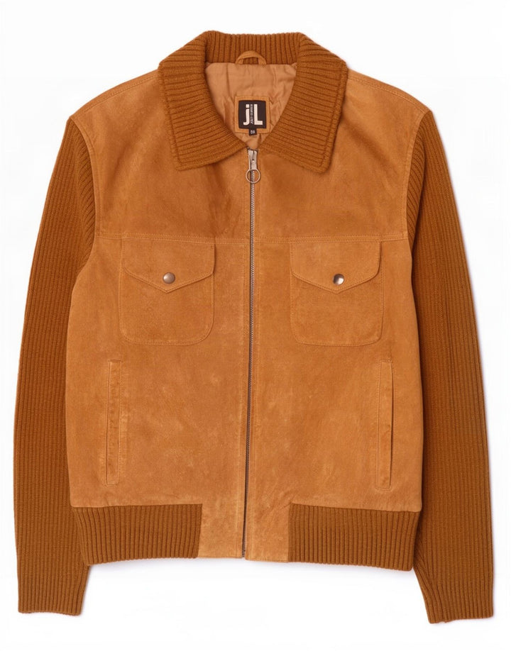 Vintage ženska bomber jakna od brušene kože IT 50 XL od bež kože u boji