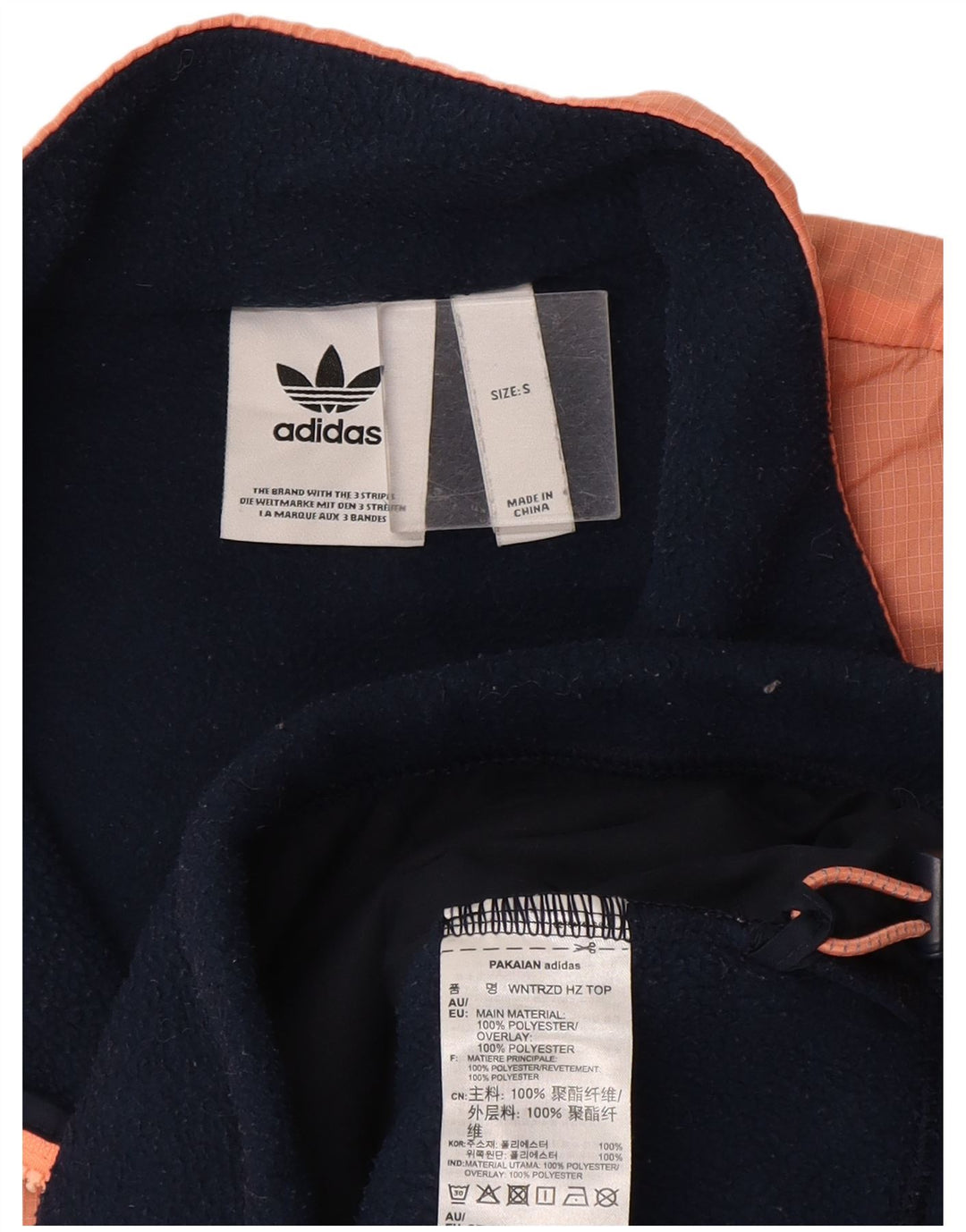 Adidas muški džemper od flisa s patentnim izrezom Mali tamnoplavi poliester u blokovima boja