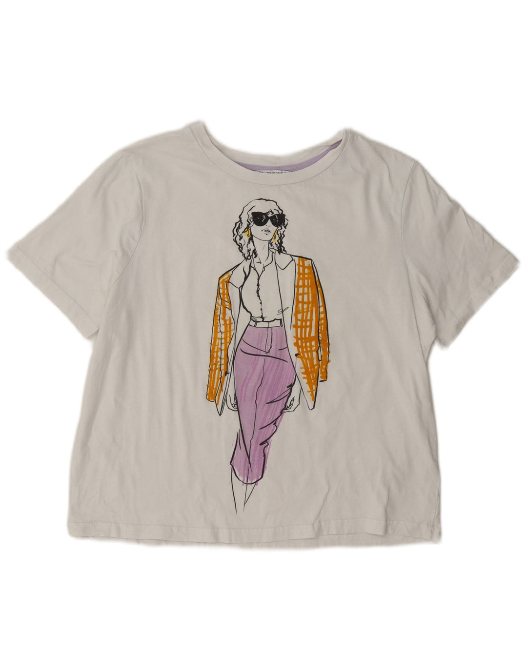 Zara ženska prevelika majica kratkih rukava UK 10 Small White