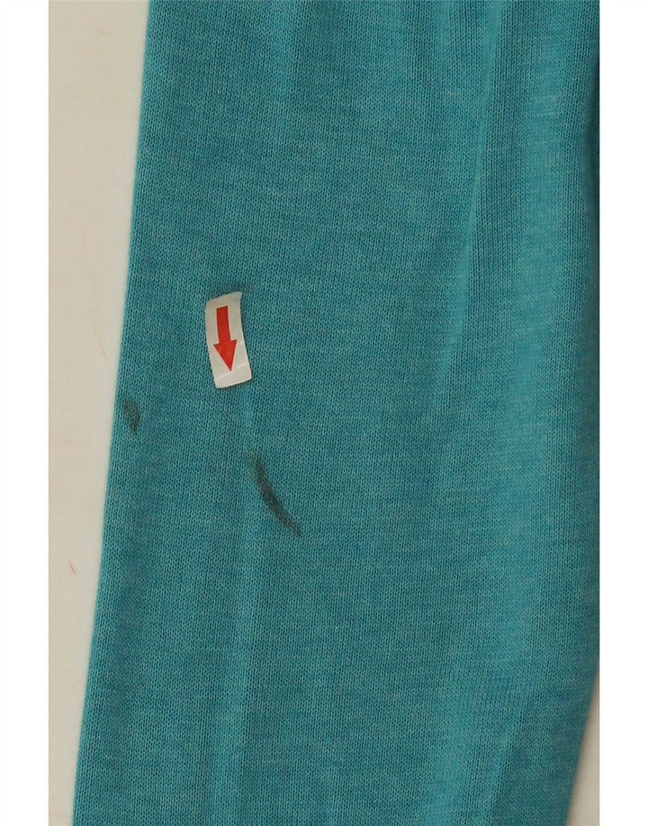 Tommy Hilfiger Mens Crew Neck Jumper Sweater Medium Turquoise Cotton
