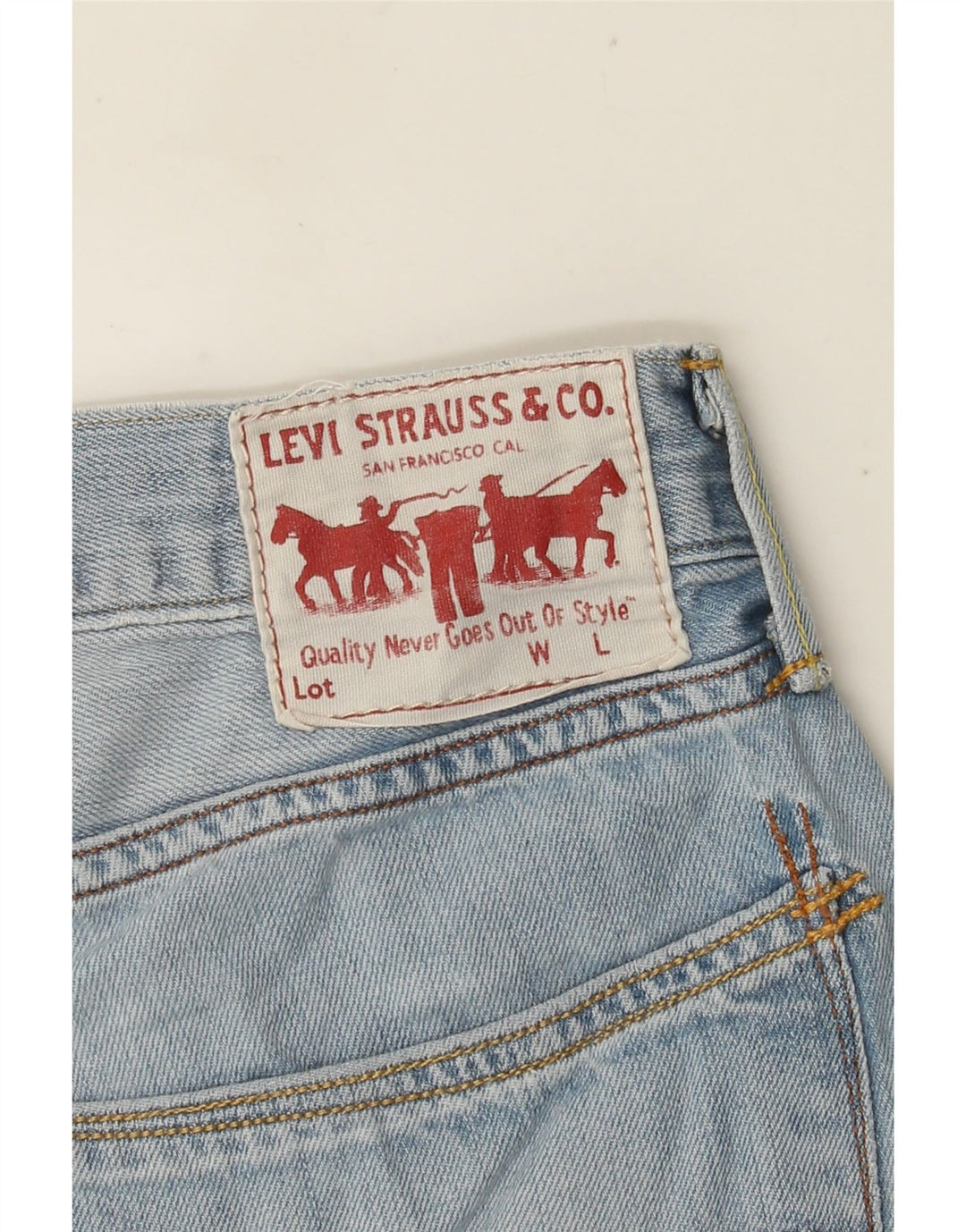 Levi's muške 504 traper kratke hlače W32 srednje plavi pamuk