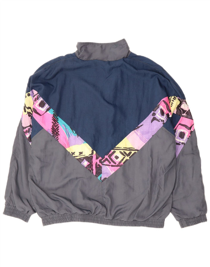 Vintage muška gornja jakna od trenirke XL sivi poliester u boji 90-ih