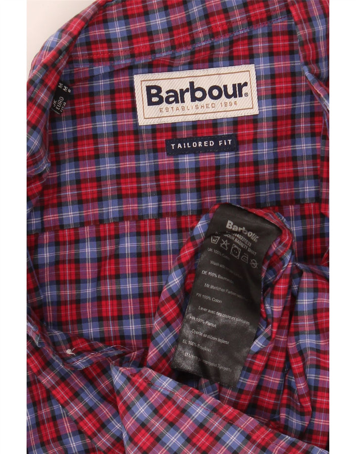 BARBOUR Muška krojena košulja kratkih rukava srednje šarene kare