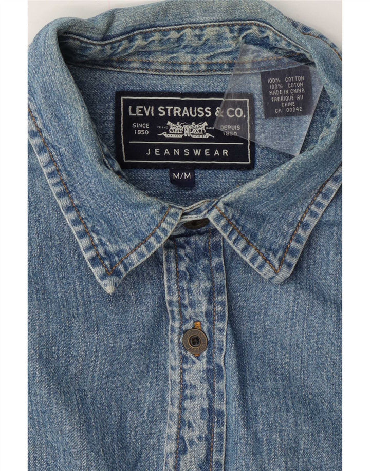Levi's muška traper košulja kratkih rukava Srednje plavi pamuk