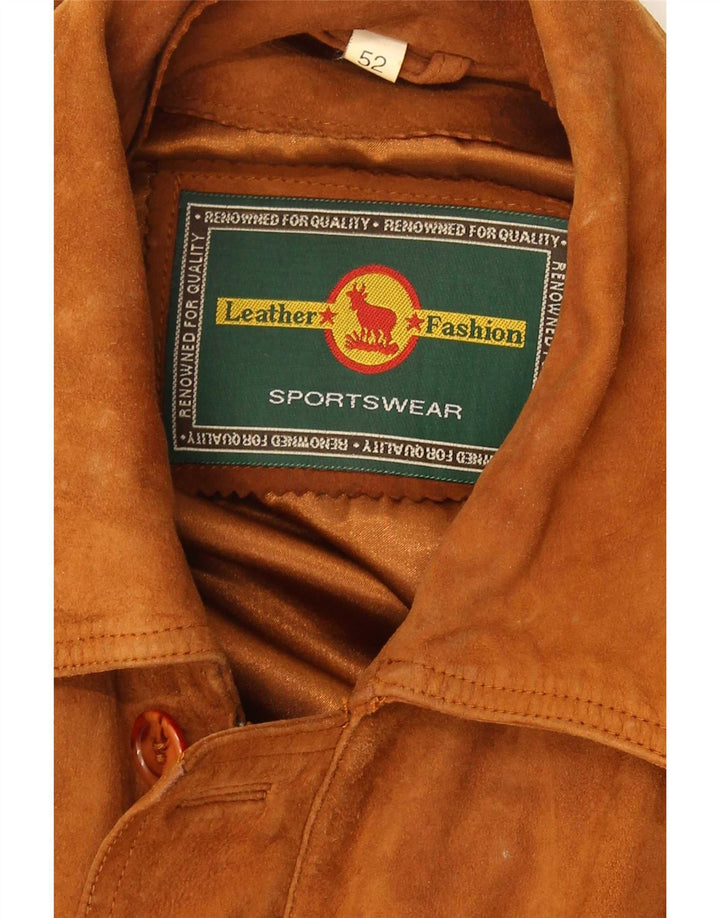 Vintage muška antilop jakna IT 52 XL smeđa koža